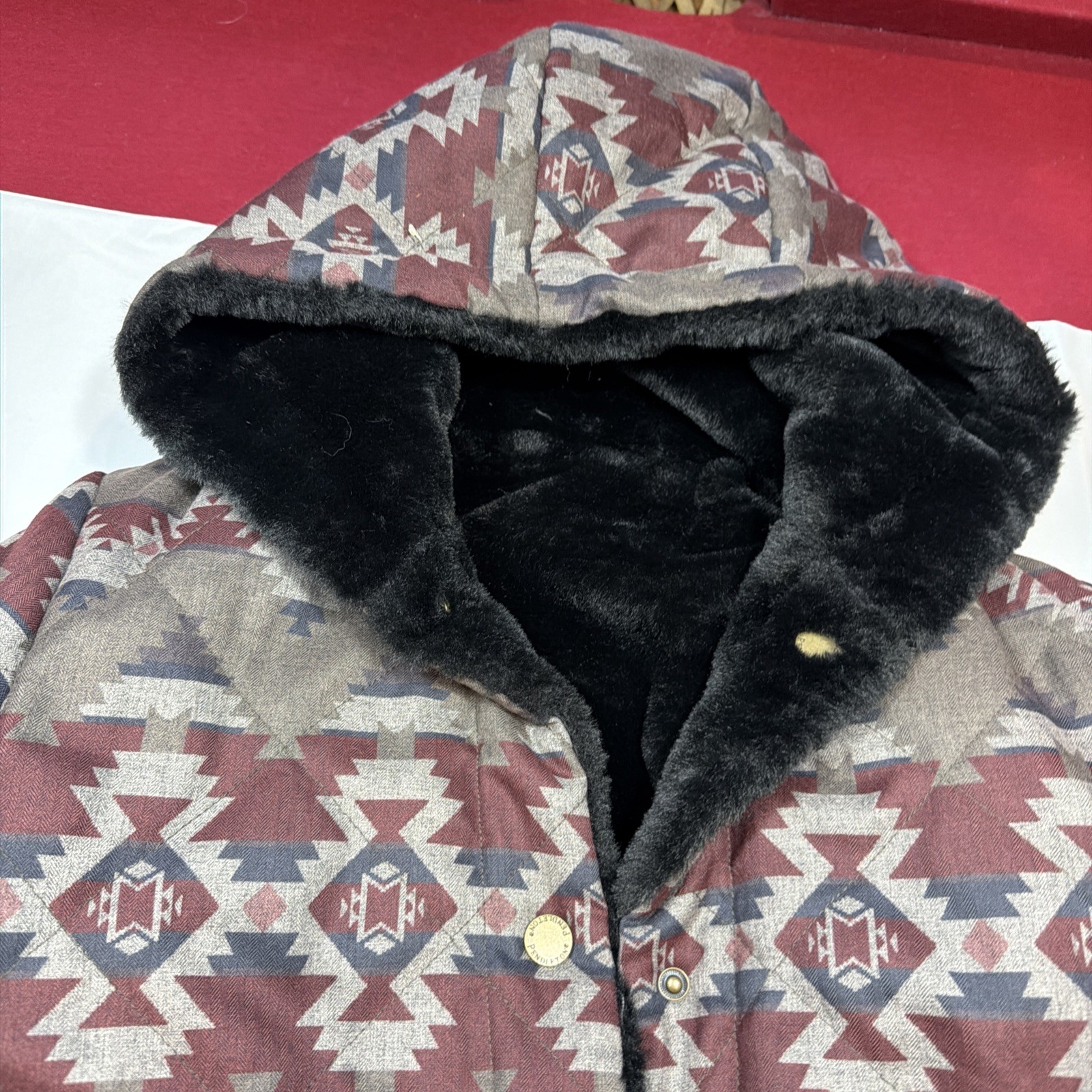 Pendleton Reversible Winter Jacket Coat Plush Bla… - image 11
