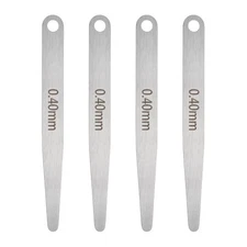 4pcs Metric Thickness Feeler Gauge 0.4mm Single Blade Tapered Feeler Gauge