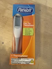 Lot Of 4- Rexall Thermometer Digital -8 Seconds Reading - Waterproof Flex Tip