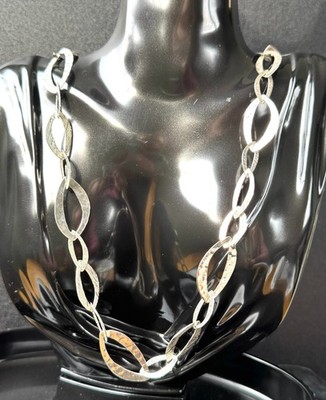 Silpada 925 Sterling Silber Designer Gliederkette - handstrukturierte 75 cm Kette