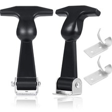 Mudder 2 Rubber Latches T-Handle Steel Brackets for Hood Cabinet