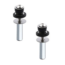 Toilet Seat Bolts Kit Metal, 2PCS M6/M8 Silver Screws Fits Most Standard Toilets