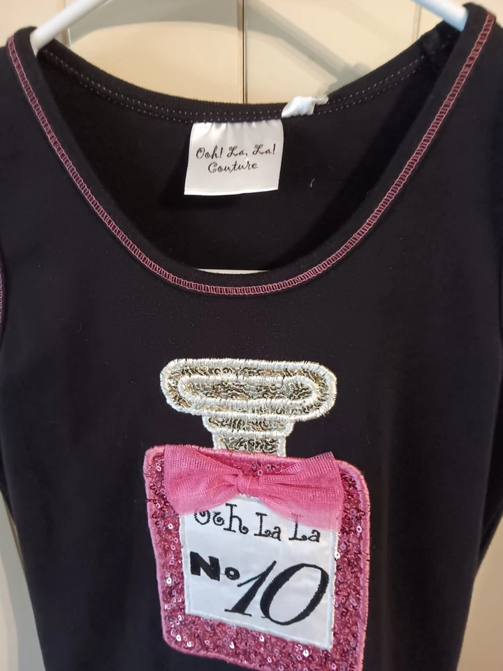 Ooh! La, La! Couture Black & Fushia Dress With a Perfume Bottle, Girls Size 10 - Image 3 of 4