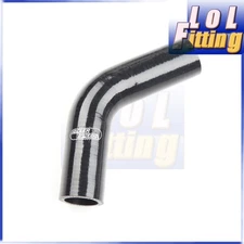 US 1" inch ID 60 Degree Elbow Silicone Hose Coupler Turbo Intercooler Pipe Black