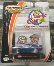 MATCHBOX My Classic Car Collection BLUE 1970 Pontiac GTO JUDGE Signed By D.Gage!
