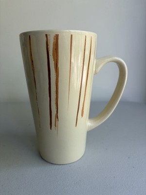 MSRF Design Studios Tall Latte Coffee Mug Cup Vintage MCM Cream