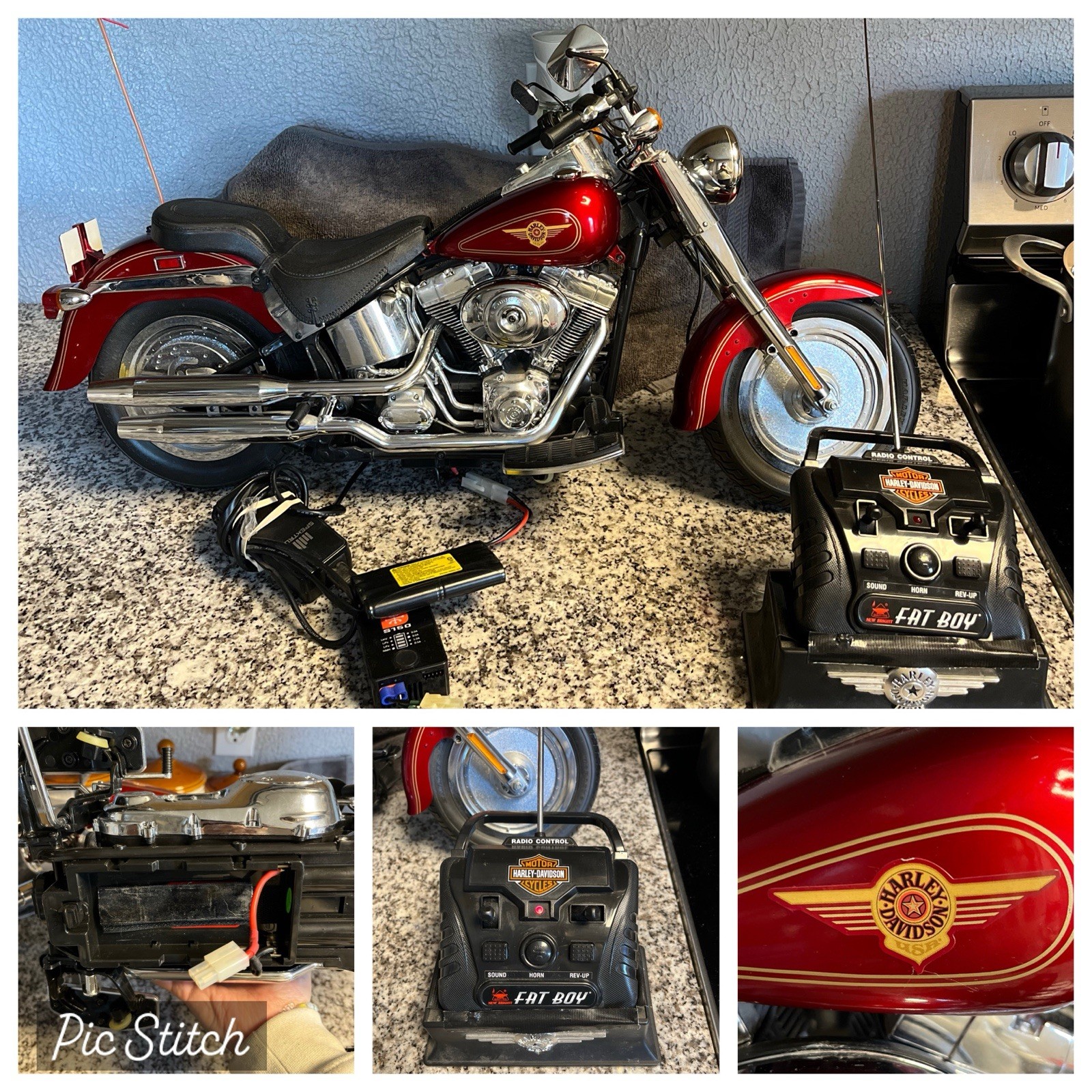 Harley Davidson Remote Controlled  9.6V R/C Motorcycle By Ne