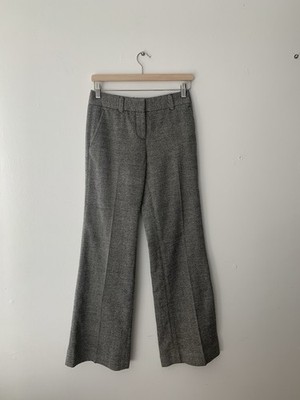 Tory Burch Dress Pants Sz 0 Wool Blend Wide Leg Mid/Low Rise Wear To Work Office