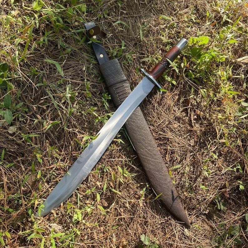 Custom Handmade Carbon Steel Blade Survival Viking Sword | Hunting Sword Camping