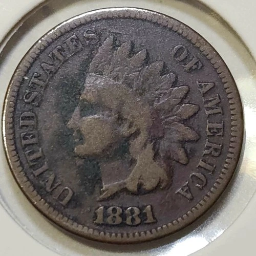 1881 Indian Head Cent - VG Details: Obverse Issue