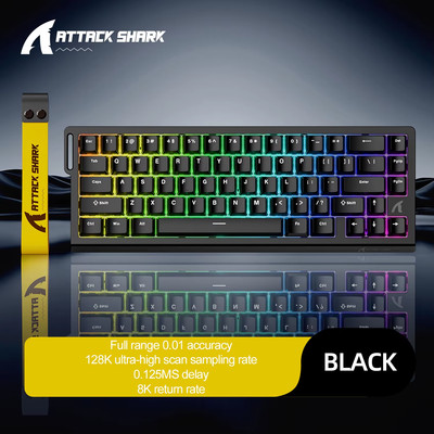 X68 HE Rapid Trigger 8Khz Magnetische Tastatur, 0,01 Mm Rt-Genauigkeit, 60 % Lay