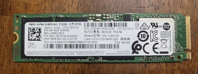 Samsung PM981 PCIe NVMe 512GB SSD MZVLB512HAJQ - 97% life remaining