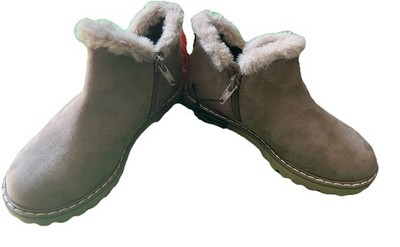 Faux Fur Non-marking Outsole Grey Sz 1