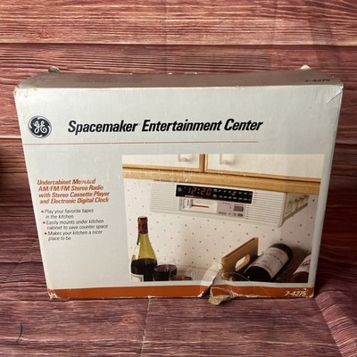 NOS GE Spacemaker UNDER CABINET Kitchen AM/FM  Stereo Cassette Player 7-4275