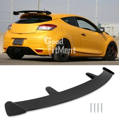 GOODFITMENT For Renault Megane GT Clio 131cm Carbon Fiber Black Rear Roof Spoiler Tail Wing