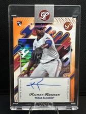 2025 Topps Pristine Kumar Rocker Orange Auto /25 RC Encased #PA-KA Rangers