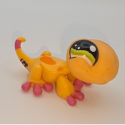 Littlest Pet Shop Gecko 2 Inch Orange Yellow Good Hasbro