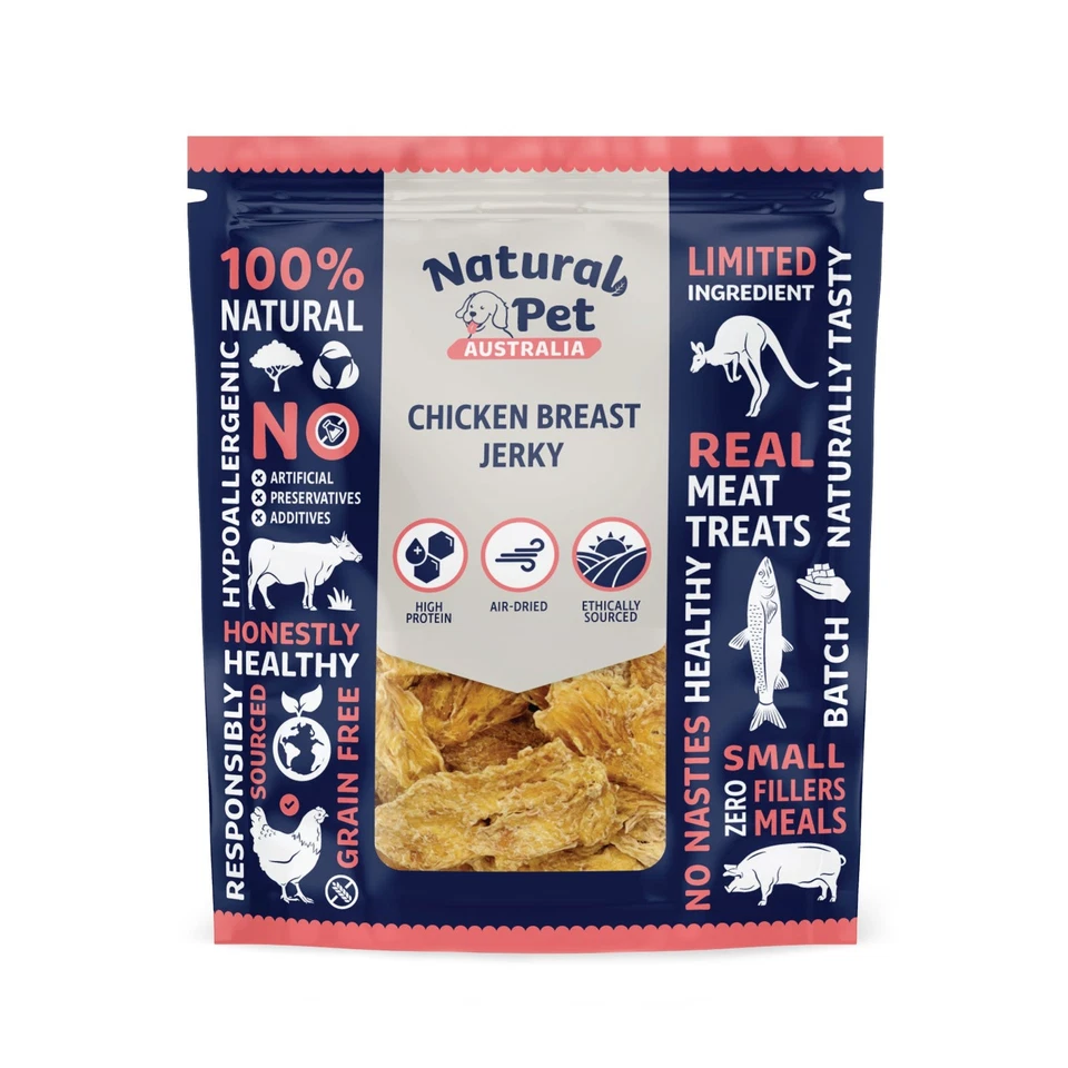 Chicken Breast Jerky 1kg - 100% Natural Healthy Dog Treats, Best Dog Chews Bulk - image 2 of 4
