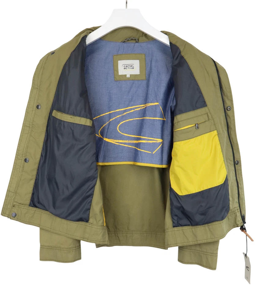 Chaqueta Camel Active Hombre (UE) 52 Caqui Medio Acolchada Aspecto Militar Cremallera Completa Foto 4 de 4
