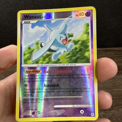 Wynaut 42/130 Reverse Holo Diamond & Pearl Base Pokemon Card Rare