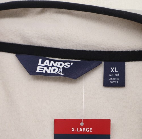 NWT LANDS' END Men's Heritage Fleece Pullover Oeko-Tex Forest Moss Green Size XL - Picture 7 of 10