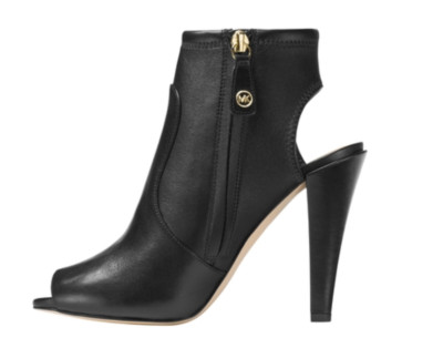 Michael Michael Kors Black Selina Black Stretch Suede Bootie Size 6 M Orig $150