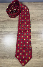 Vintage Tommy Hilfiger - Red Tie Pure Italian Silk - Men  s Classic - Made in USA