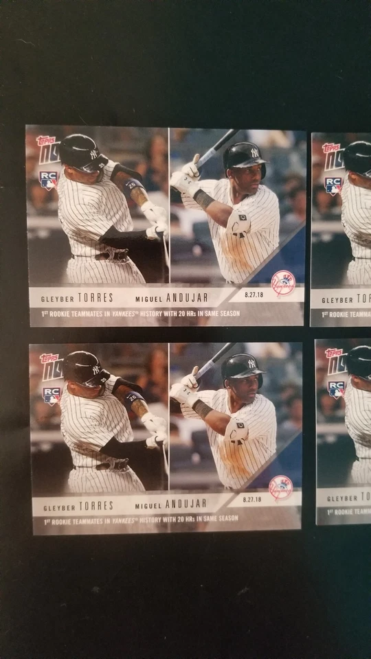 2018 Topps Now Miguel Andujar Gleyber Torres - Image 2 of 4
