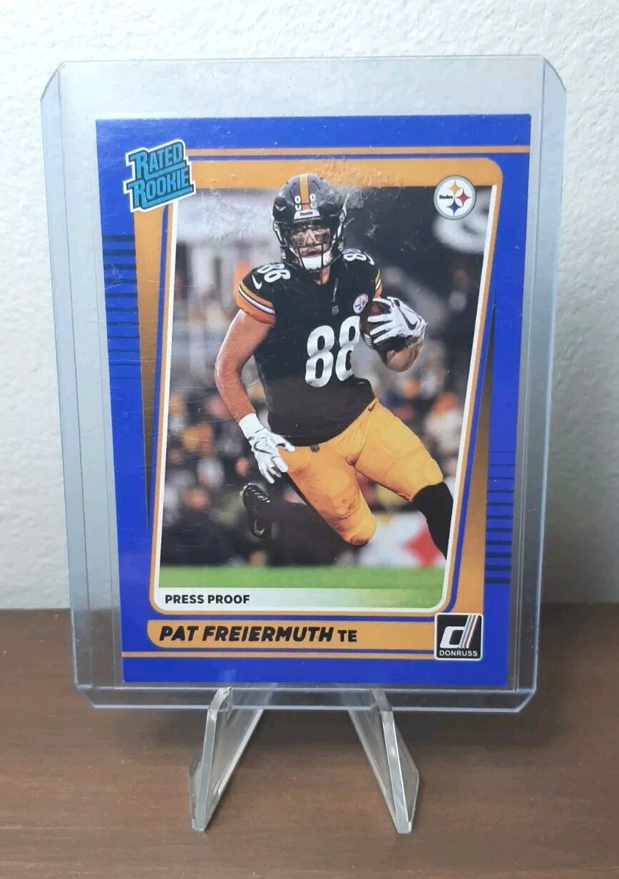 2021 Pat Freiermuth Donruss Rated Rookie Blue Press Proof #281 - Steelers