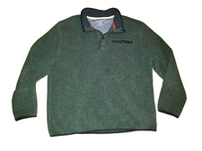 G.H. Bass  Co Textured Fleece Green Pullover Men's Size XL