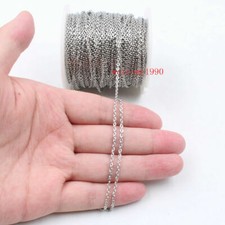 1.5-4.5mm in bulk Stainless steel joint flattened chain Jewelry finding Marking