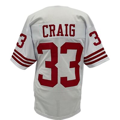 Roger Craig Jersey White San Francisco S-5XL Custom Sewn Stitched