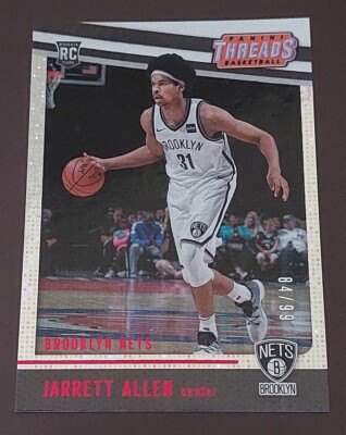 2017-18 Panini Threads Red Dazzle #95 Jarrett Allen Rookie Card / RC #d 84/99