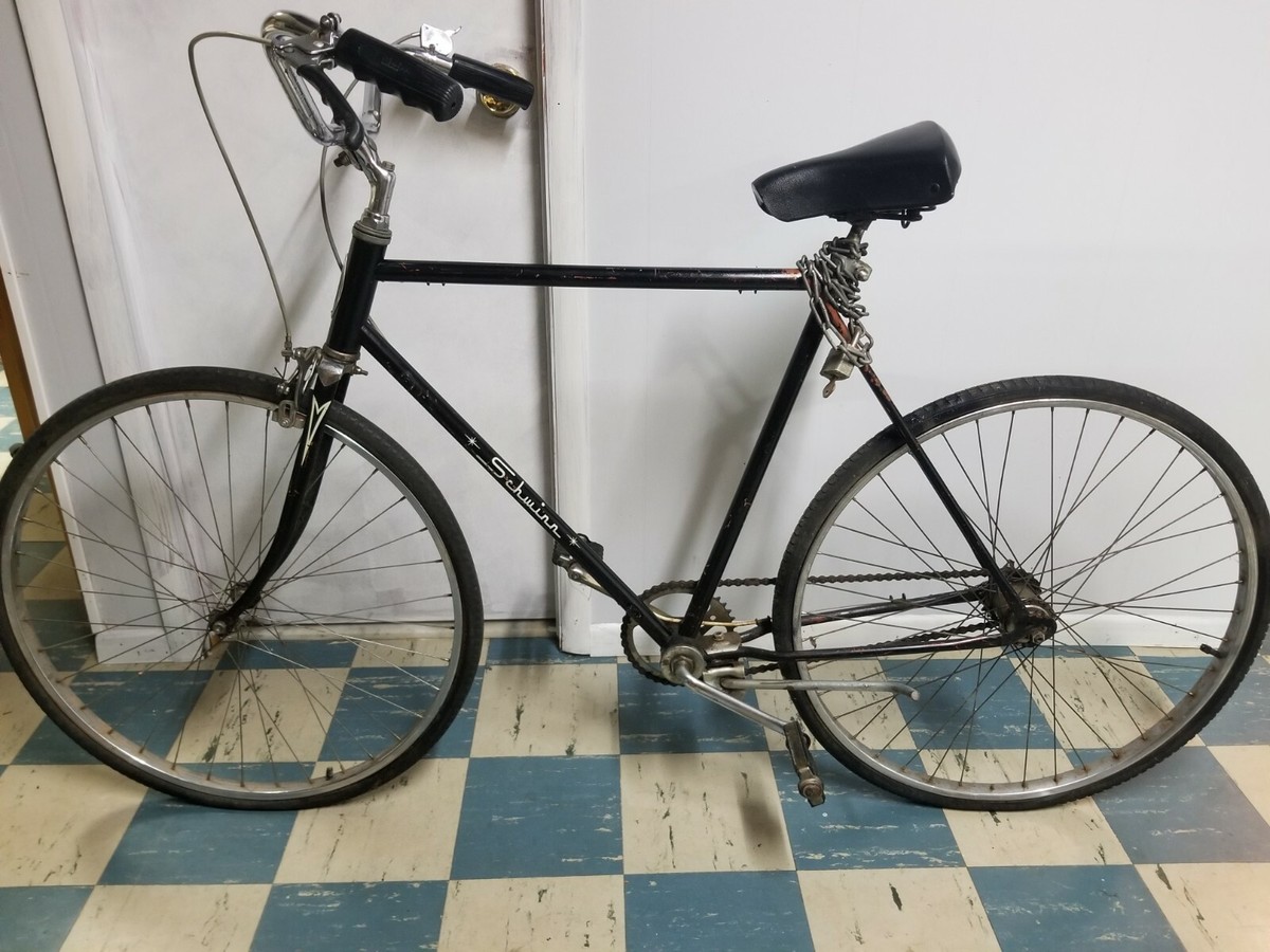 Vintage 60's Schwinn Racer 3 speed Black frame | eBay