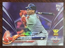 2018 Topps Opening Day Rafael Devers Meijer Purple Foil Rookie RC Red Sox #2 SP