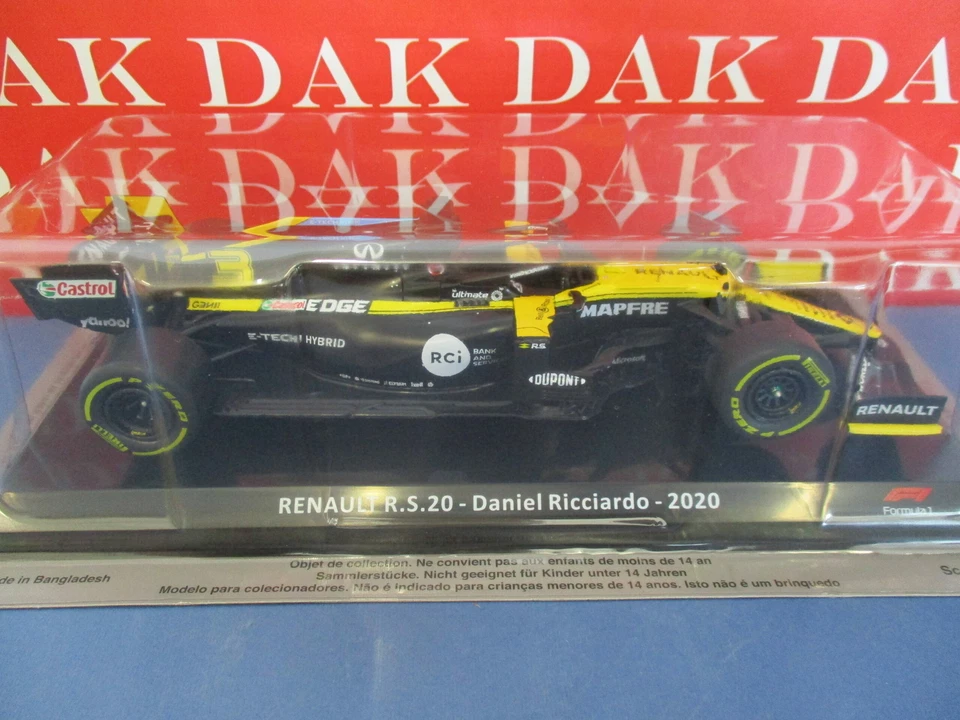 Die cast 1/24 Modellino Auto F1 Renault R.S.20 2020 D. Ricciardo - Immagine 4 di 4