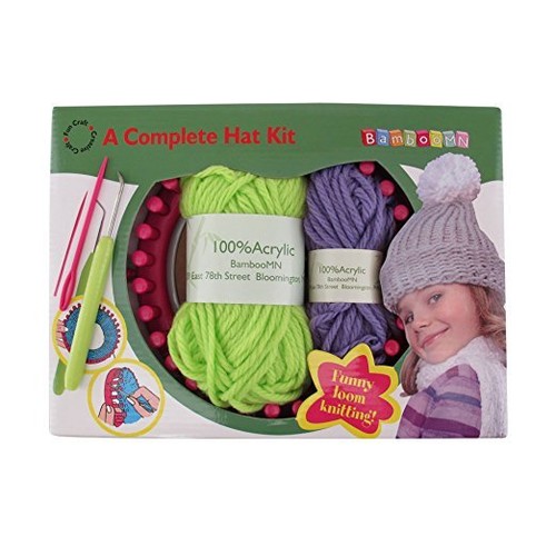 JubileeYarn Loom Knitting Pattern Kit for Beginners - Kids Winter Hat Set - Picture 7 of 18