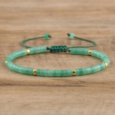 Natural Real Aventurine Small Gemstone Beads Healing Calming Women Men Bracelet