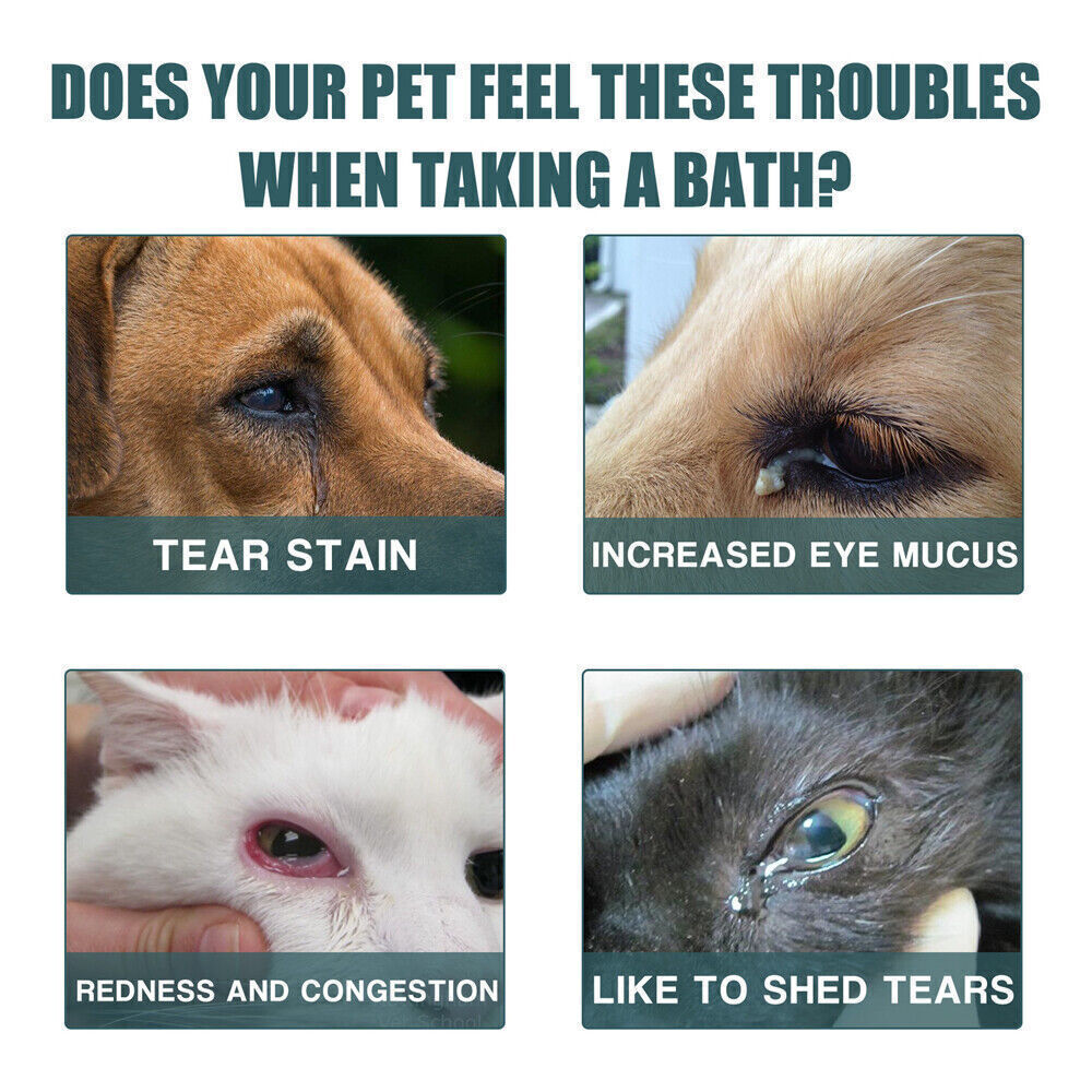 AntiInflammatory Pet Dog Cat Eye Drops Tear Stain Conjunctivitis Eye