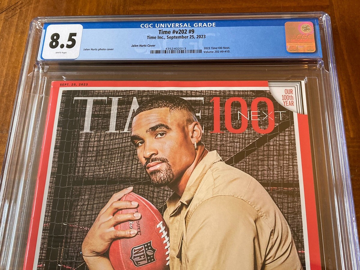 Jalen Hurts Time Magazine CGC 8.5 White Pages Newsstand (Eagles Super Bowl MVP) | eBay