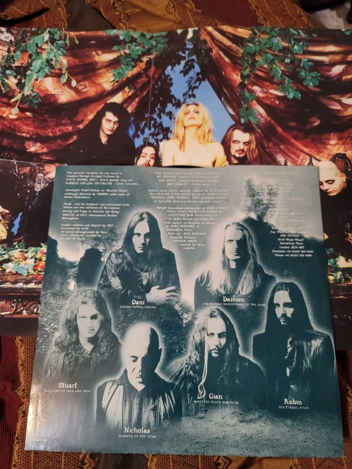 Cradle of Filth Dusk OG LP 1996 Dani goth gothic NM cover/poster!! Gem! READ - Image 4 of 4