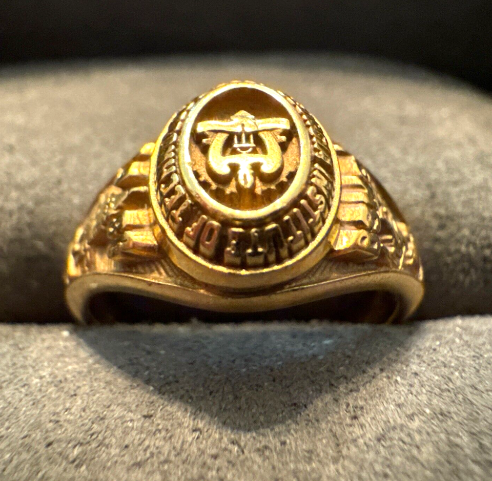 18K Georgia Tech Yellow Jackets Signet Class Ring Size 5.25 | eBay