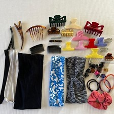Lot of Vintage Hair Barrettes Clips Bands Combs  Accessories All colors