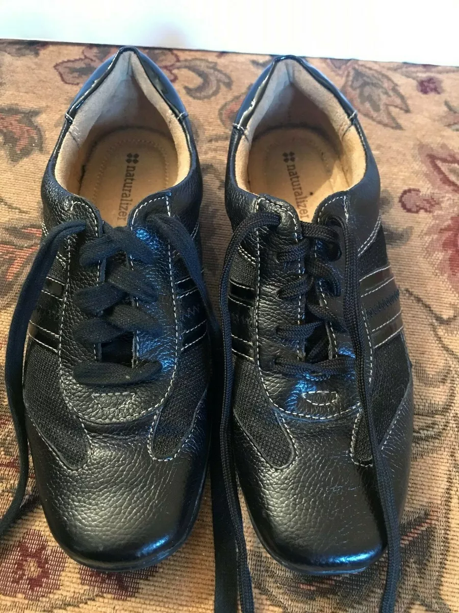 Women s Naturalizer Size 6 Black Leather Lace Oxford Shoes eBay