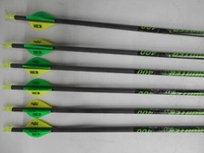 6 Gold Tip Hunter XT 400 Carbon Arrows w/ Bohning Blazer Vanes! WILL CUT!