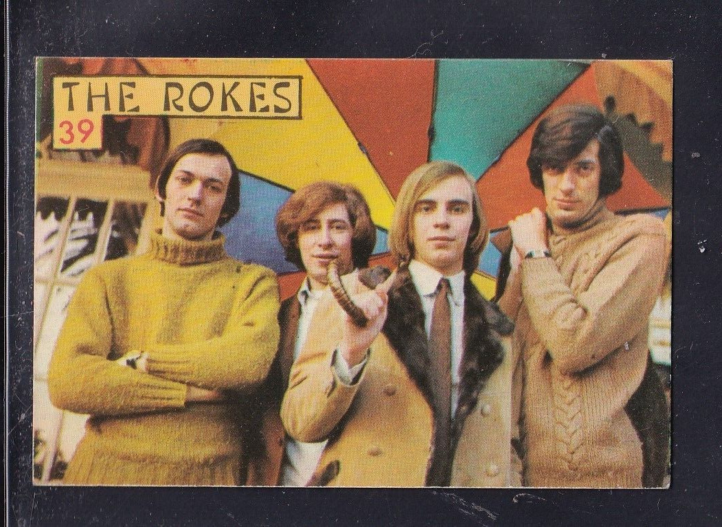 Figurina Panini 1968 Cantanti Numero 39 The Rokes BISVALIDA SCV3