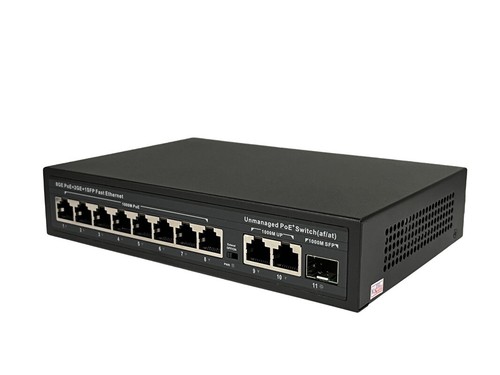 8-Port Gigabit+2 Gigabit+1 Gigabit SFP Full Gigabit POE Switch with Power Cord - Picture 5 of 6