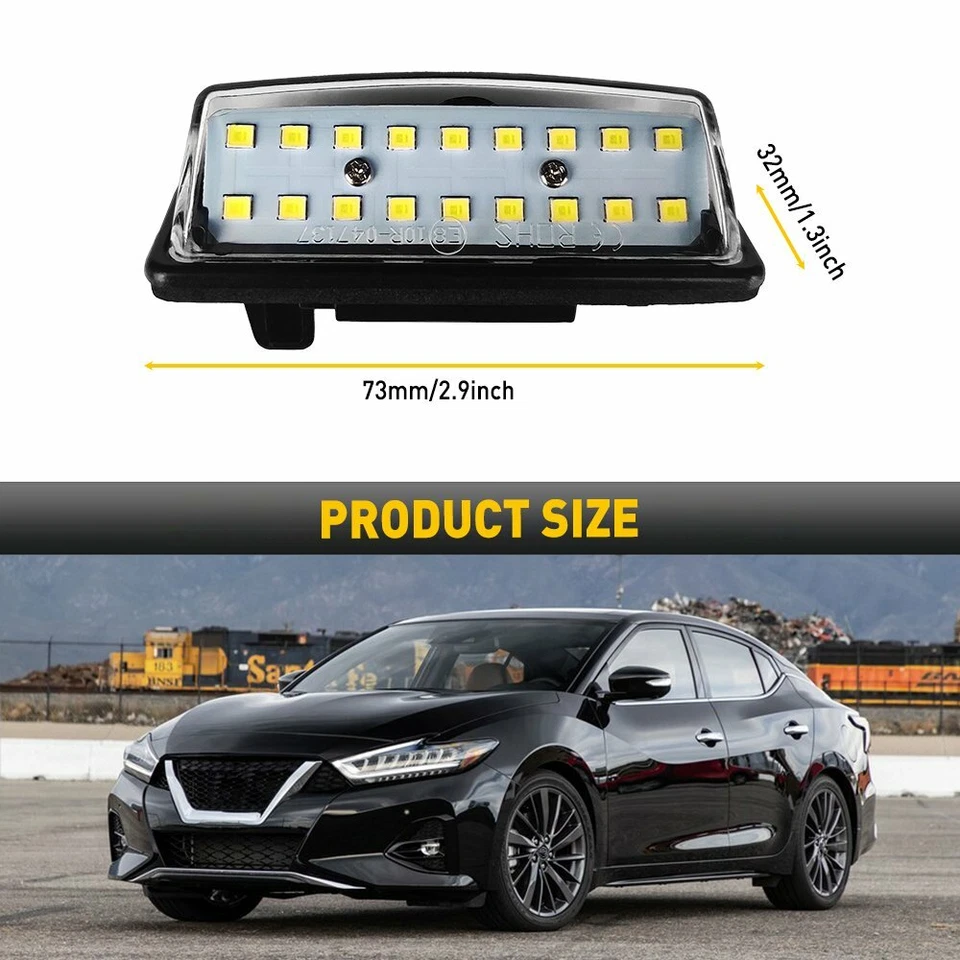 2x Xenon White 18 LED License Plate Light Lamps for Nissan Altima Infiniti QX60 - Image 2 of 4