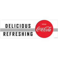 Delicious Refreshing Drink Coca-Cola 50s Wall Decal Officially Licensed Made USA