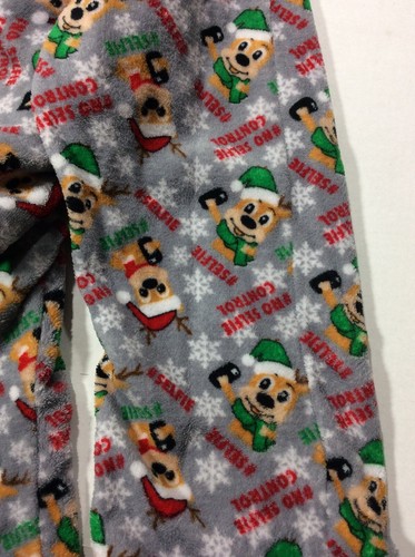Women’s Plush Fleece PJ Lounge Pants Size Large #Selfie Reindeer - Picture 3 of 3